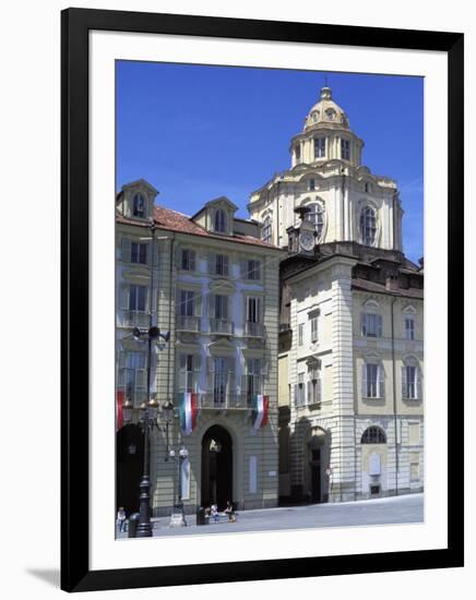 Piazza Castello, Turin, Piedmont, Italy, Europe-Vincenzo Lombardo-Framed Photographic Print