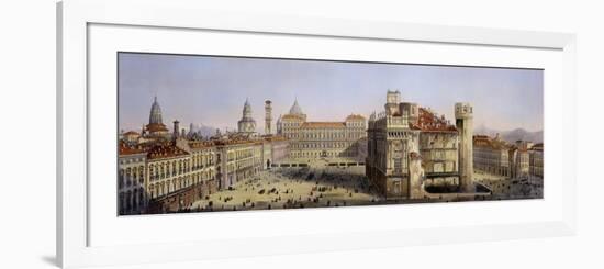 Piazza Castello, Turin-Carlo Bossoli-Framed Giclee Print