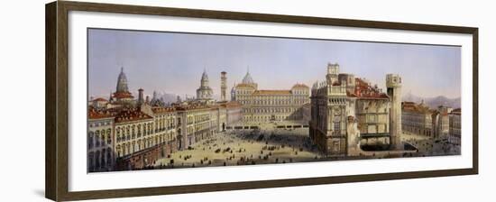Piazza Castello, Turin-Carlo Bossoli-Framed Giclee Print