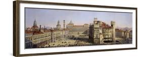 Piazza Castello, Turin-Carlo Bossoli-Framed Giclee Print