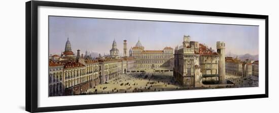 Piazza Castello, Turin-Carlo Bossoli-Framed Giclee Print