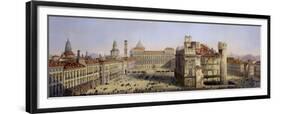 Piazza Castello, Turin-Carlo Bossoli-Framed Giclee Print