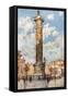 Piazza Colonna, Rome-Alberto Pisa-Framed Stretched Canvas