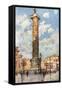 Piazza Colonna, Rome-Alberto Pisa-Framed Stretched Canvas