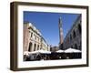 Piazza Dei Signori and the Bissara Tower, Vicenza, Veneto, Italy, Europe-Oliviero Olivieri-Framed Photographic Print