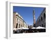 Piazza Dei Signori and the Bissara Tower, Vicenza, Veneto, Italy, Europe-Oliviero Olivieri-Framed Photographic Print