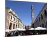 Piazza Dei Signori and the Bissara Tower, Vicenza, Veneto, Italy, Europe-Oliviero Olivieri-Mounted Photographic Print