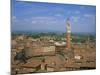 Piazza Del Campo and Houses on the Skyline of the Town of Siena, Tuscany, Italy-null-Mounted Photographic Print