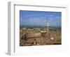 Piazza Del Campo and Houses on the Skyline of the Town of Siena, Tuscany, Italy-null-Framed Photographic Print