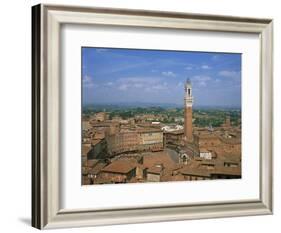 Piazza Del Campo and Houses on the Skyline of the Town of Siena, Tuscany, Italy-null-Framed Photographic Print