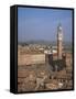 Piazza Del Campo and Mangia Tower, Unesco World Heritage Site, Siena, Tuscany, Italy-Roy Rainford-Framed Stretched Canvas