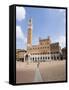 Piazza Del Campo and the Palazzo Pubblico with its Amazing Bell Tower, Siena, Tuscany, Italy-Robert Harding-Framed Stretched Canvas