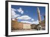 Piazza Del Campo with Palazzo Pubblico, Sienna, Tuscany, Italy-Martin Child-Framed Photographic Print