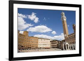 Piazza Del Campo with Palazzo Pubblico, Sienna, Tuscany, Italy-Martin Child-Framed Photographic Print