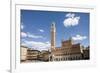 Piazza Del Campo with Palazzo Pubblico, Sienna, Tuscany, Italy-Martin Child-Framed Photographic Print