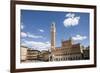 Piazza Del Campo with Palazzo Pubblico, Sienna, Tuscany, Italy-Martin Child-Framed Photographic Print