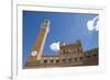 Piazza Del Campo with Palazzo Pubblico, Sienna, Tuscany, Italy-Martin Child-Framed Photographic Print