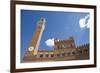 Piazza Del Campo with Palazzo Pubblico, Sienna, Tuscany, Italy-Martin Child-Framed Photographic Print