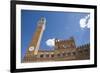 Piazza Del Campo with Palazzo Pubblico, Sienna, Tuscany, Italy-Martin Child-Framed Photographic Print