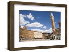 Piazza Del Campo with Palazzo Pubblico, Sienna, Tuscany, Italy-Martin Child-Framed Photographic Print