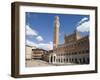 Piazza Del Campo with Palazzo Pubblico, UNESCO World Heritage Site, Siena, Tuscany, Italy, Europe-Martin Child-Framed Photographic Print