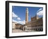 Piazza Del Campo with Palazzo Pubblico, UNESCO World Heritage Site, Siena, Tuscany, Italy, Europe-Martin Child-Framed Photographic Print