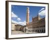 Piazza Del Campo with Palazzo Pubblico, UNESCO World Heritage Site, Siena, Tuscany, Italy, Europe-Martin Child-Framed Photographic Print
