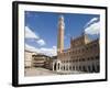 Piazza Del Campo with Palazzo Pubblico, UNESCO World Heritage Site, Siena, Tuscany, Italy, Europe-Martin Child-Framed Photographic Print