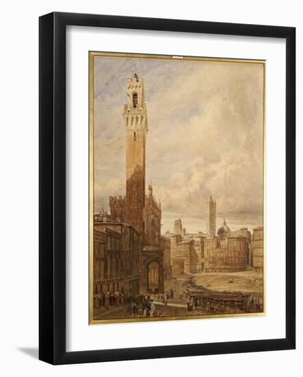 Piazza Del Campo-John Fulleylove-Framed Giclee Print