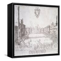 Piazza Del Campo-null-Framed Stretched Canvas