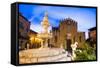 Piazza Del Duomo at Night-Matthew Williams-Ellis-Framed Stretched Canvas