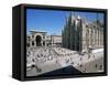 Piazza Del Duomo, Milan, Italy-Hans Peter Merten-Framed Stretched Canvas