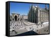 Piazza Del Duomo, Milan, Italy-Hans Peter Merten-Framed Stretched Canvas