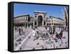 Piazza Del Duomo, Milan, Italy-Hans Peter Merten-Framed Stretched Canvas