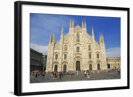 Piazza Del Duomo, Milan, Lombardy, Italy, Europe-Chris Hepburn-Framed Photographic Print