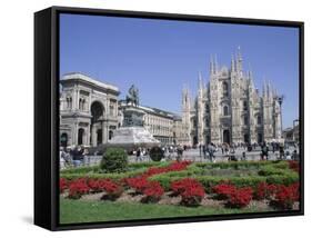 Piazza Del Duomo, Milan, Lombardy, Italy-Hans Peter Merten-Framed Stretched Canvas