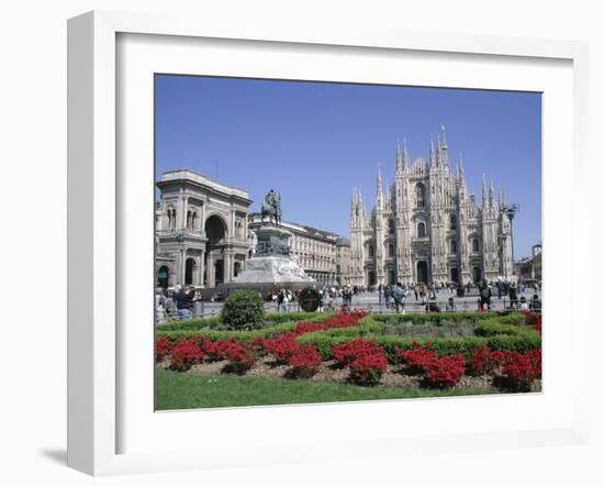 Piazza Del Duomo, Milan, Lombardy, Italy-Hans Peter Merten-Framed Photographic Print