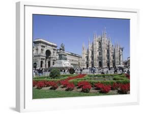 Piazza Del Duomo, Milan, Lombardy, Italy-Hans Peter Merten-Framed Photographic Print