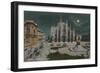 Piazza Del Duomo, Milan. Postcard Sent in 1913-Italian Photographer-Framed Giclee Print