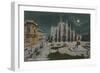 Piazza Del Duomo, Milan. Postcard Sent in 1913-Italian Photographer-Framed Giclee Print