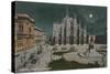 Piazza Del Duomo, Milan. Postcard Sent in 1913-Italian Photographer-Stretched Canvas