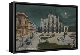 Piazza Del Duomo, Milan. Postcard Sent in 1913-Italian Photographer-Framed Stretched Canvas