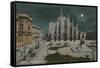 Piazza Del Duomo, Milan. Postcard Sent in 1913-Italian Photographer-Framed Stretched Canvas