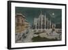 Piazza Del Duomo, Milan. Postcard Sent in 1913-Italian Photographer-Framed Giclee Print