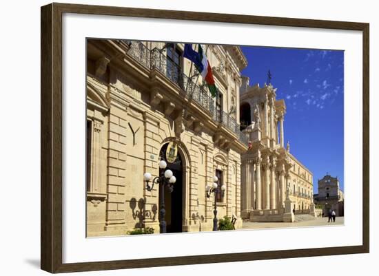 Piazza Del Duomo, Ortygia, Syracuse, Sicily, Italy-Neil Farrin-Framed Photographic Print