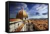 Piazza Del Duomo with Basilica of Saint Mary of the Flower, Florence, Italy-null-Framed Stretched Canvas