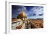 Piazza Del Duomo with Basilica of Saint Mary of the Flower, Florence, Italy-null-Framed Photographic Print