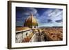 Piazza Del Duomo with Basilica of Saint Mary of the Flower, Florence, Italy-null-Framed Photographic Print