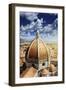 Piazza Del Duomo with Basilica of Saint Mary of the Flower, Florence, Italy-null-Framed Photographic Print