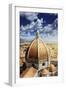 Piazza Del Duomo with Basilica of Saint Mary of the Flower, Florence, Italy-null-Framed Photographic Print